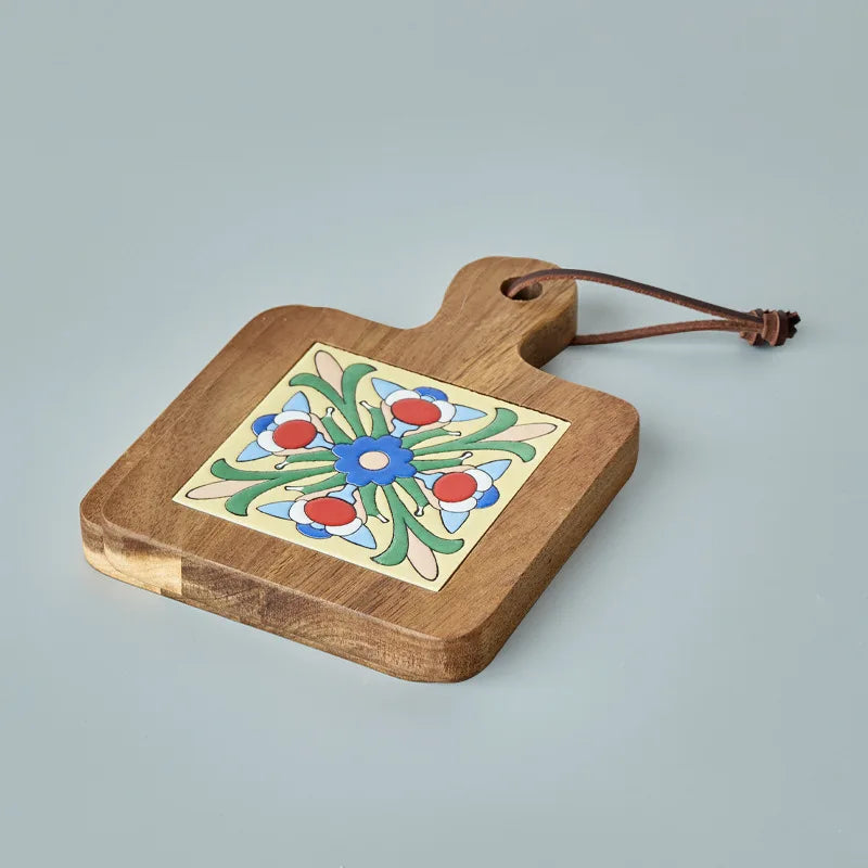 Large round Waterproof  Wood Dining Plate Tray