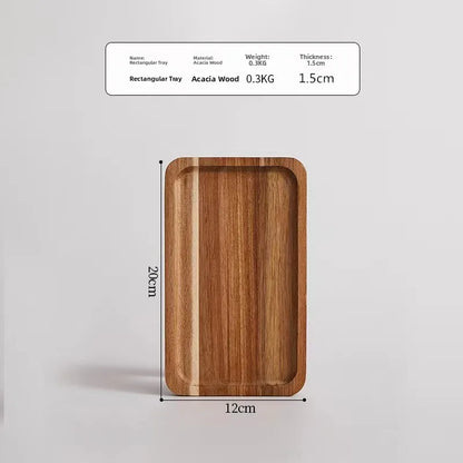 Large round Waterproof  Wood Dining Plate Tray