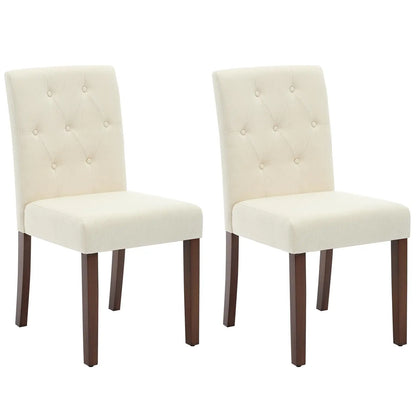 Set of 2 Upholstered Parsons Diner Room Chairs