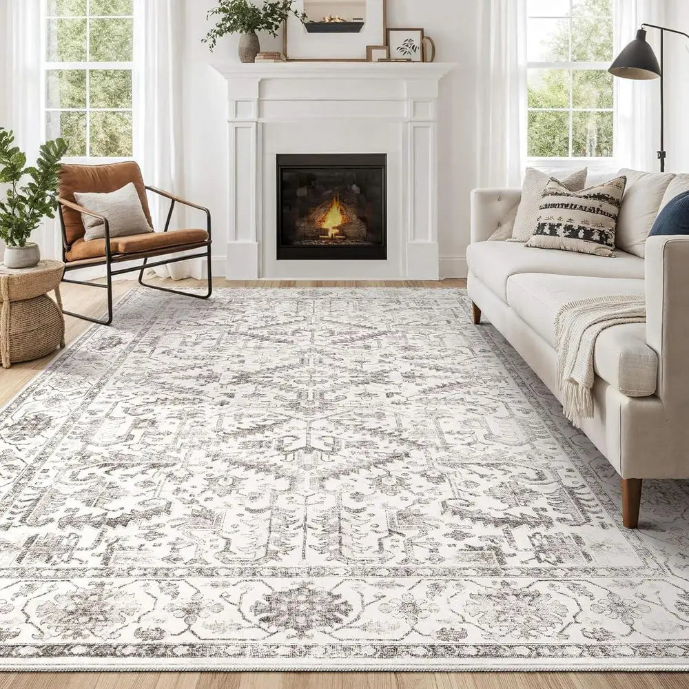 Area Rug 9x12, Washable, Non-Slip Stain Resistant
