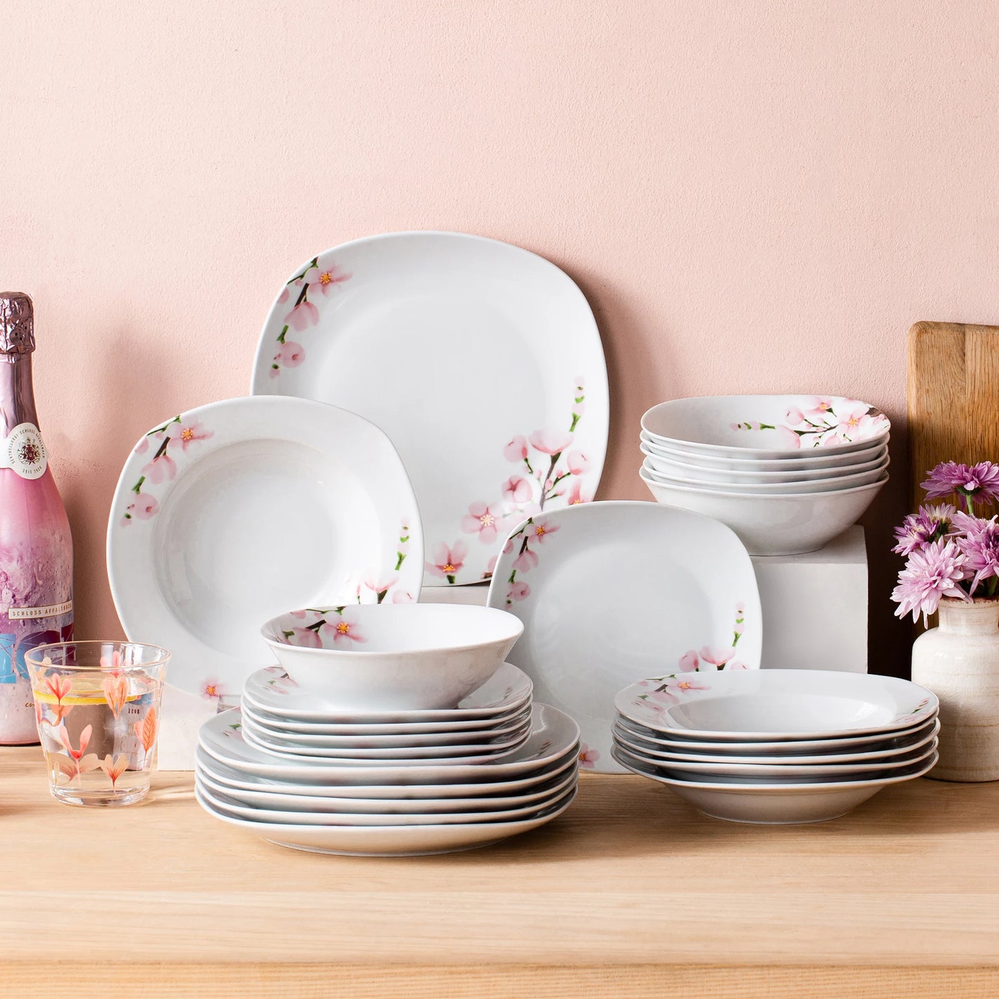 24/48 PCS Porcelain Ceramic Tableware Set