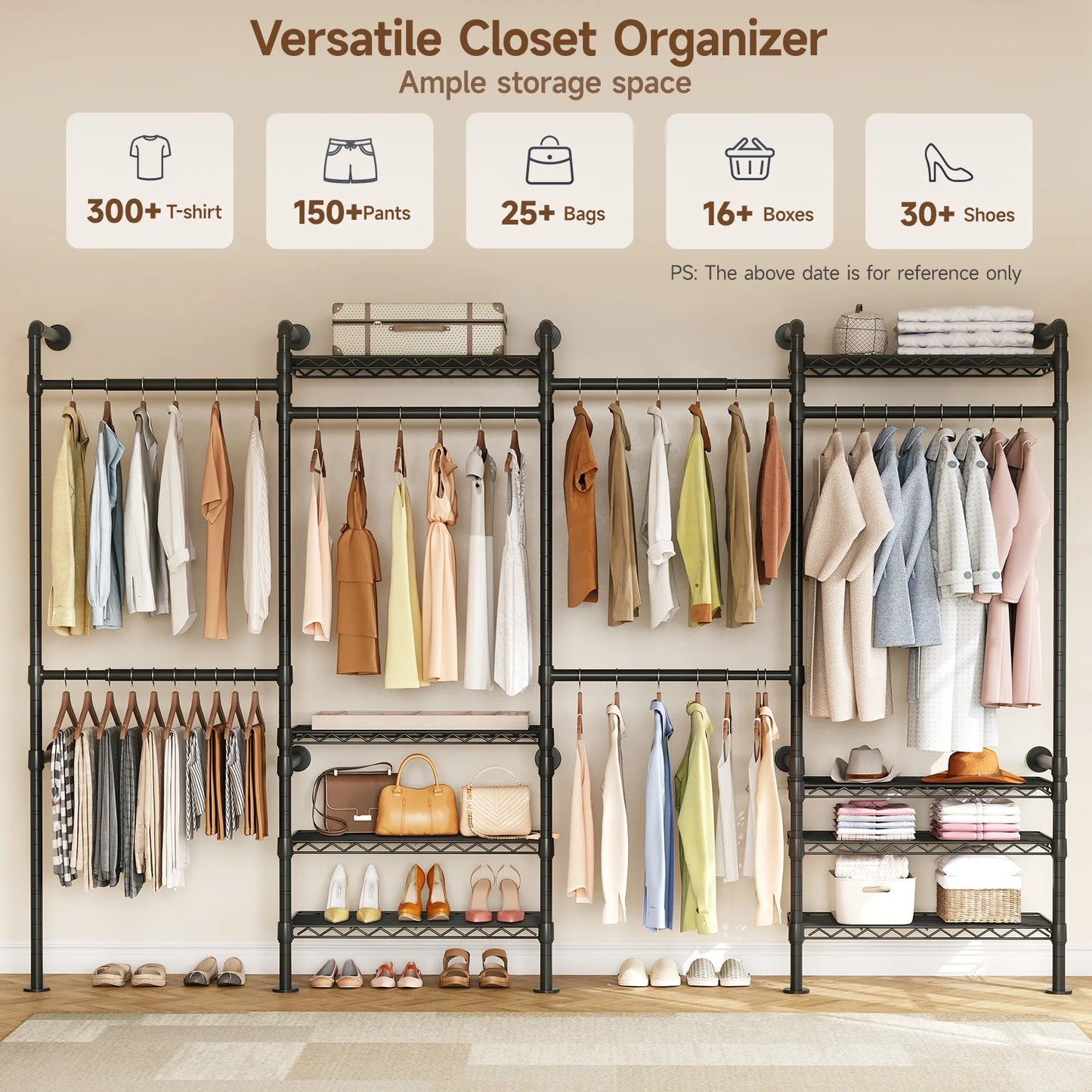 L4 Wall Mounted Industrial Pipe Clothes Rack