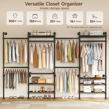 L4 Wall Mounted Industrial Pipe Clothes Rack
