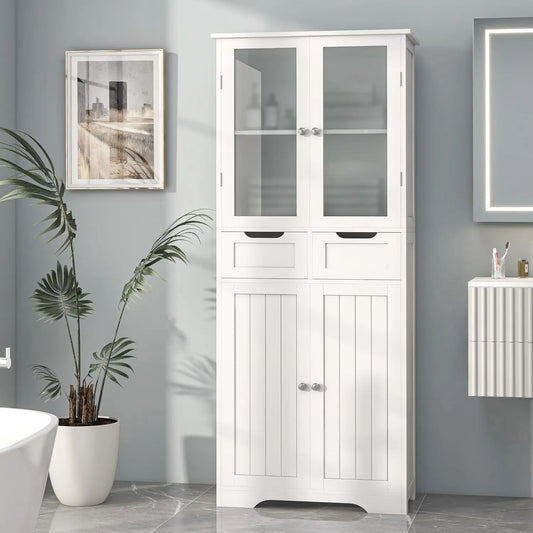 67" Tall Bathroom Storage Cabinet