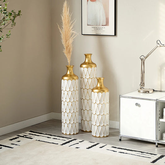 Floor Metal Vase 3-piece Vases