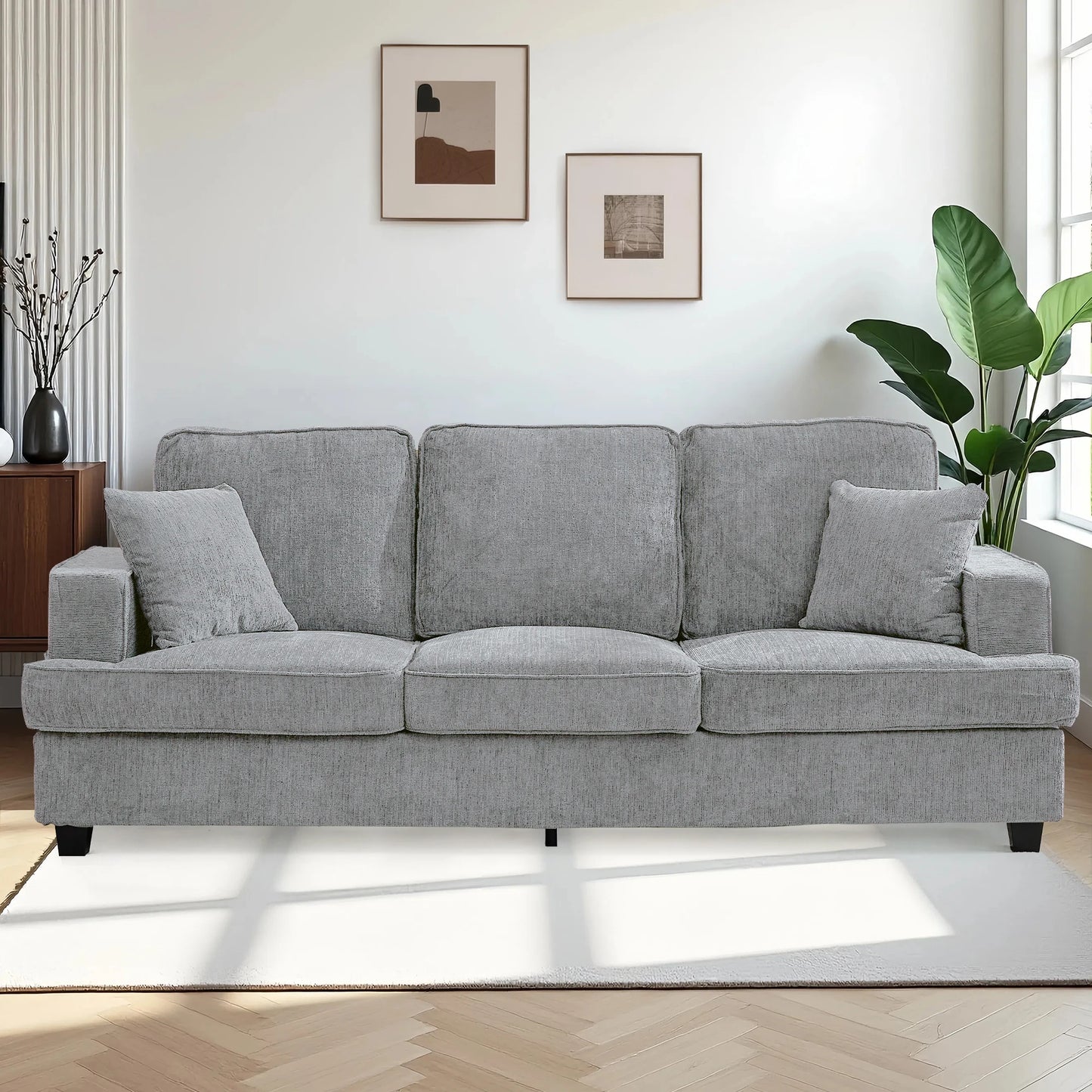 89 inch Cloud Couch Sofa in Chenile