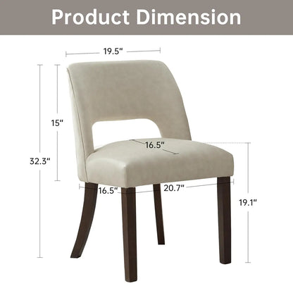 2 Faux Leather Upholstered Dining Room Chairs