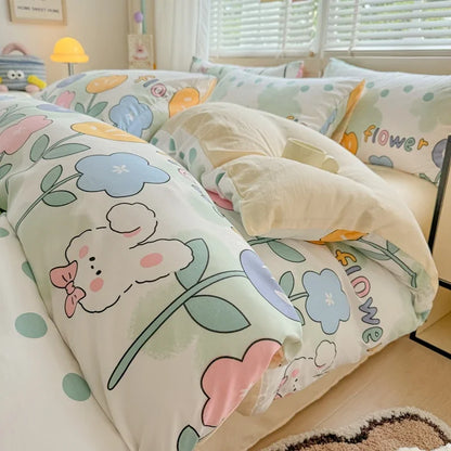 3pcs Duvet Cover Set Cartoon Strawberry Print