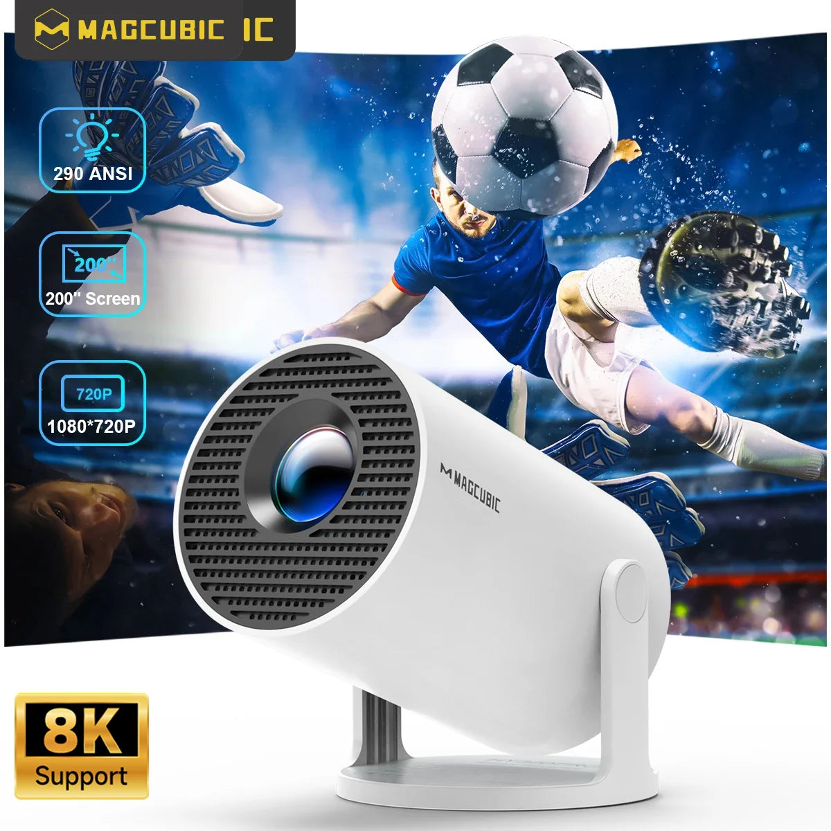 Magcubic Indoor/Outdoor Projector HY300 PRO 8K Android