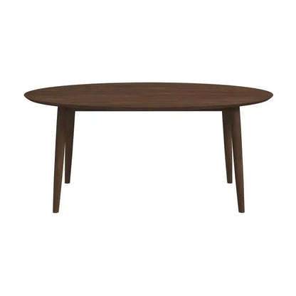 Walnut Oval Dining Table with 4 Chairs Set